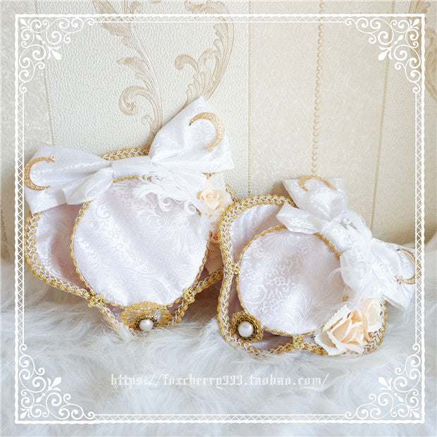 Fox Cherry-Lolita  Palace Retro Gorgeous Feather Top Hat