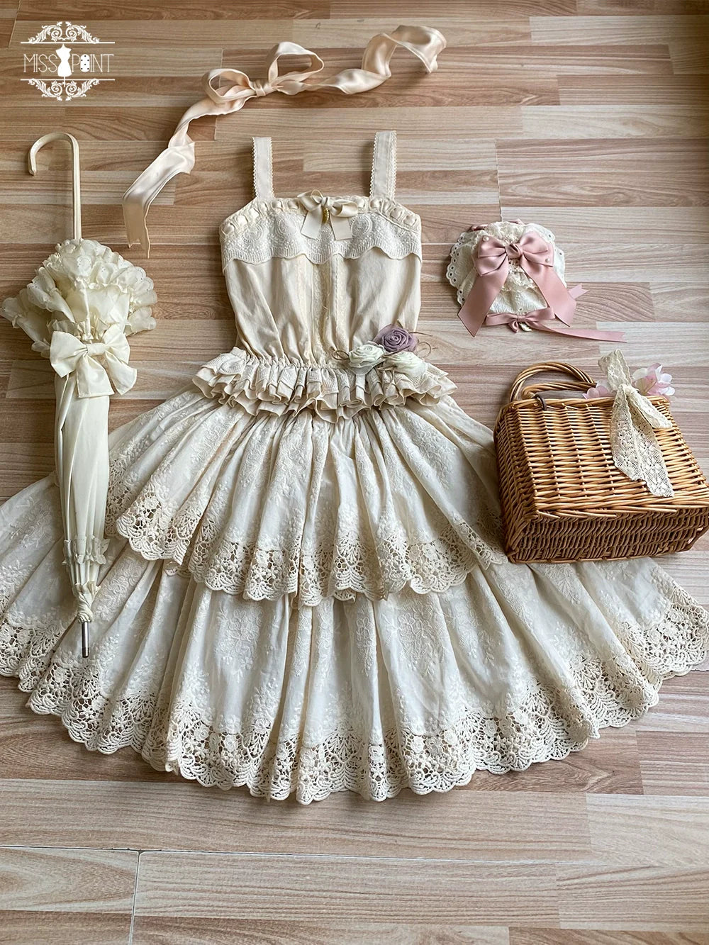 Miss Point - Forest Waltz - Cotton Lolita Camisole Embroidered Cami Top