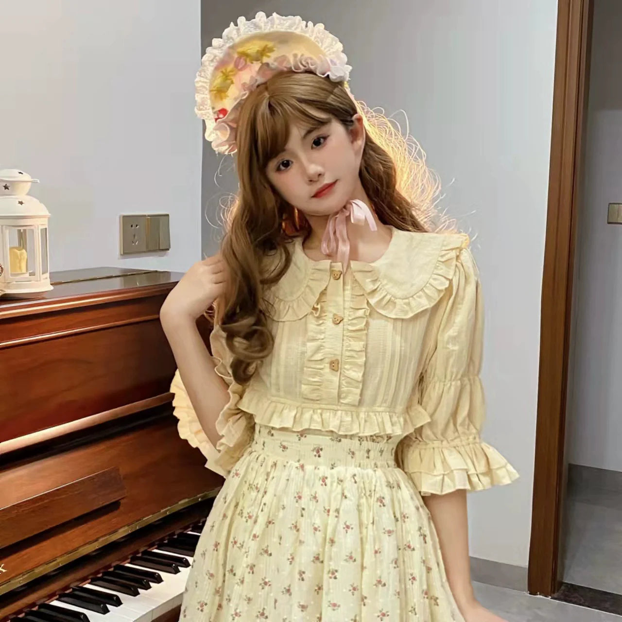 Suiyi - Sweetheart Knots - Sweet Lolita Dress Short Sleeve OP
