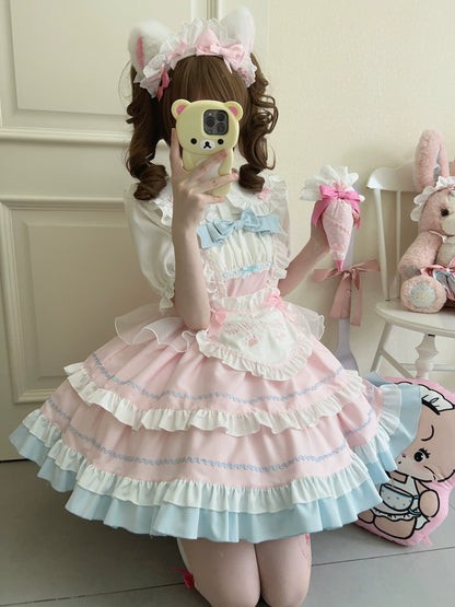Sugar Girl - Cat Ear Tale - Sweet Lolita Jumper Dress Suspender Dress