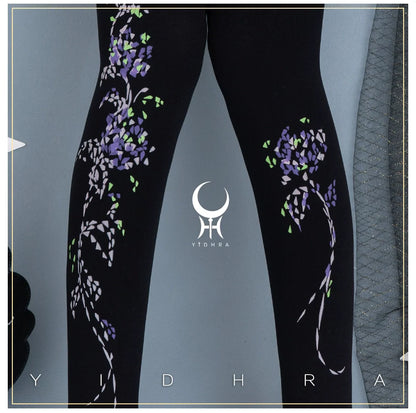 Yidhra - Resplendent flower Qiki - Elegant Lolita Pantyhose Velvet Pantyhoses Summer