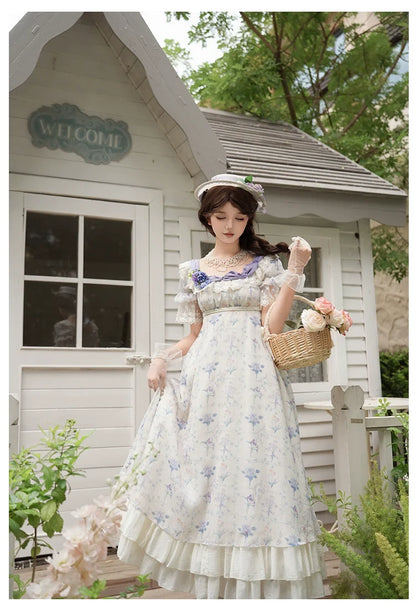 With PUJI - Iris Secret - Twins Lolita Summer Dress, Empire OP, Bodice JSK