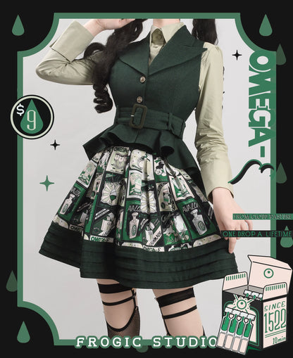 Frogic Studio - Magic Pharmacy - Vintage Lolita Vest Retro High-Waisted Lolita Vest