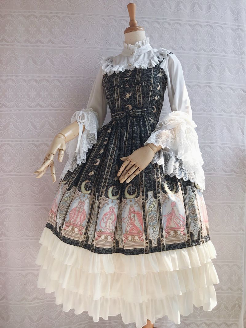 Yilia - Constellation Printing Chiffon Lolita JSK Dress