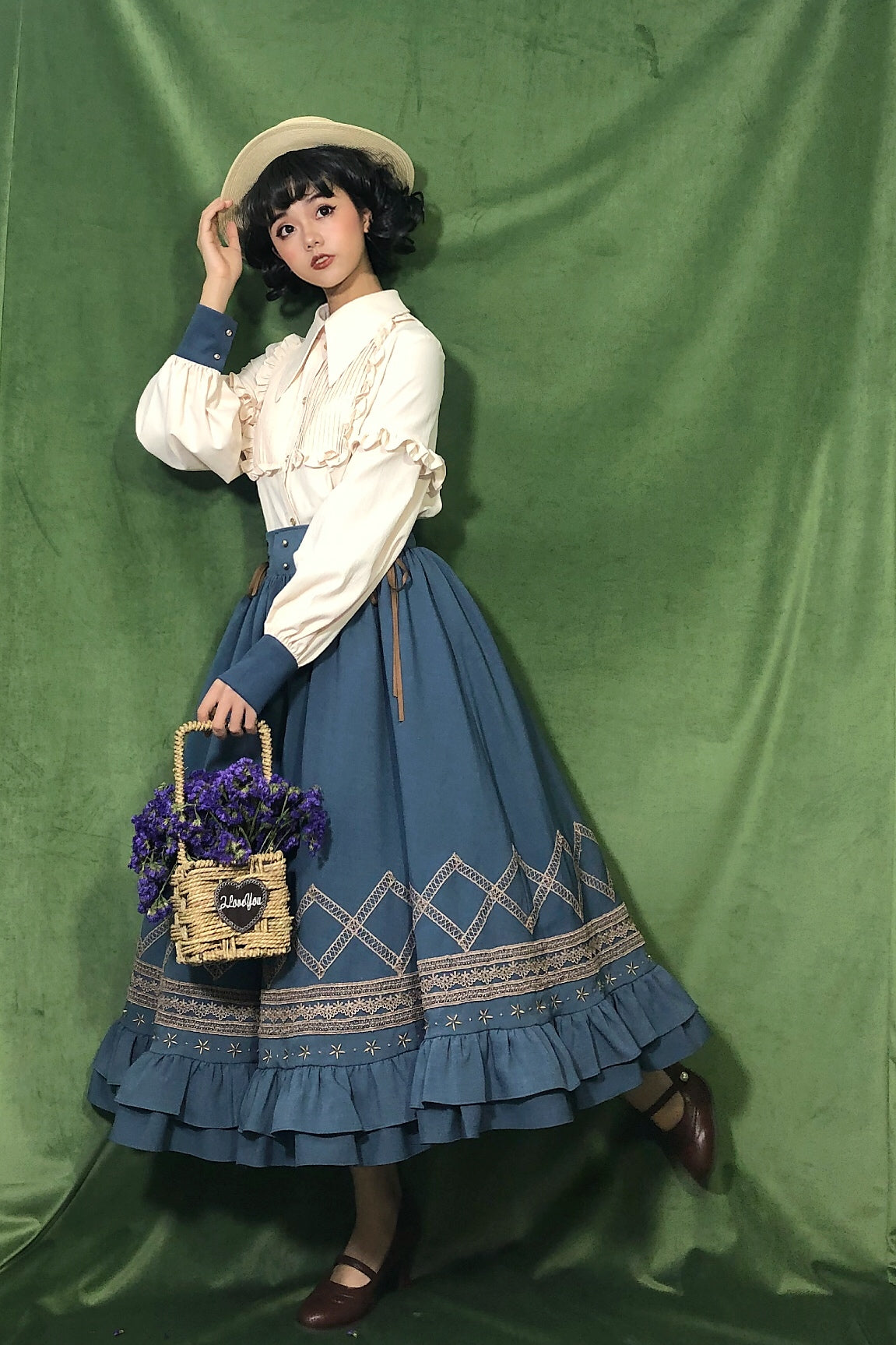 Yuan Su - Elegant  Solid Color Lolita SK