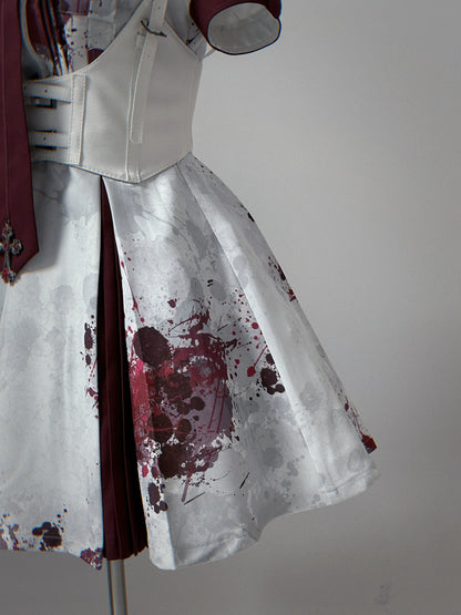 Your Highness - Iron Rose Black Mamba - Gothic Lolita OP Nurse Military Lolita Dress