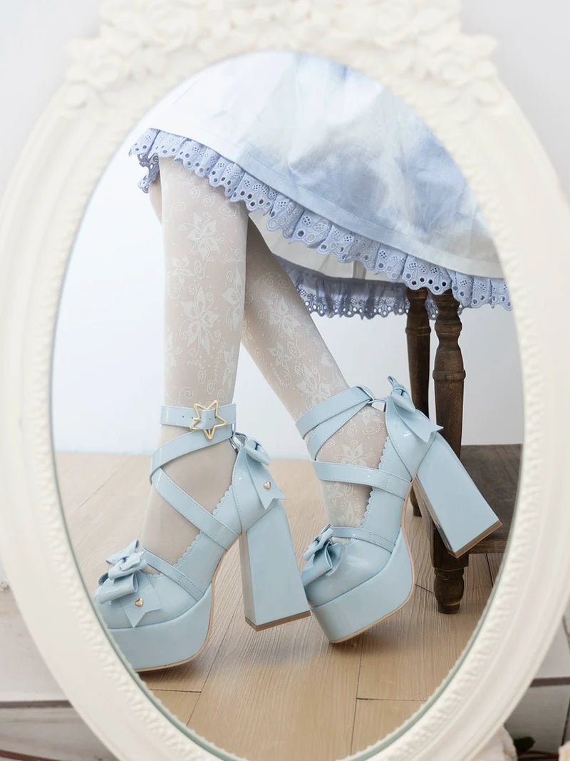 Beauty Bunny - Star Prayer - Kawaii Lolita Shoes Round Toe Summer Heels