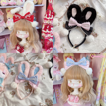 Cheese Cat - Cute and Fluffy Rabbit Ear Lolita KC