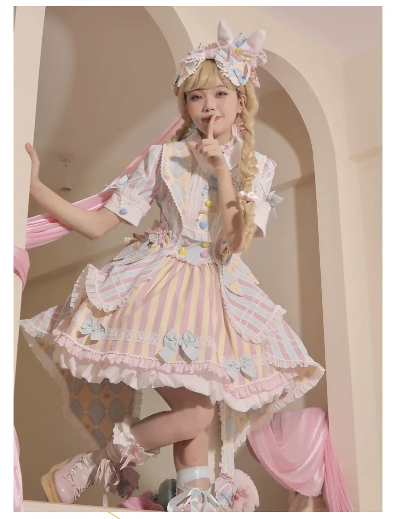 Sakurahime - Werid Theatre - Sweet Lolita Blackpink Stripe OP