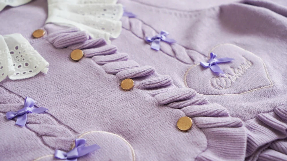Dark Star Island - Sugar Frost - Sweet Lolita Cardigan Knit Embroidered Sweater
