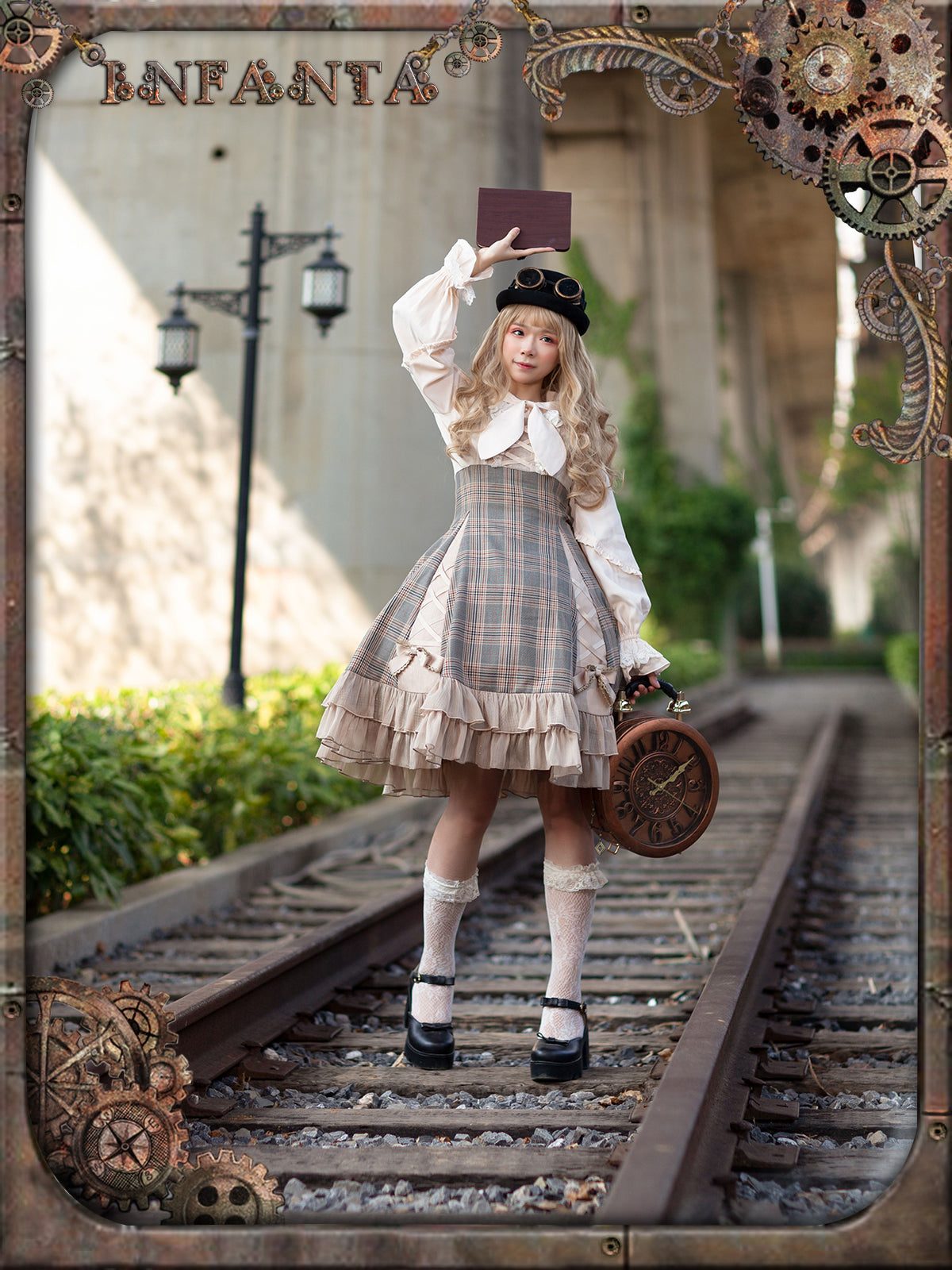 Infanta - Memoirs of Backlight - Elegant Plaid Lolita JSK Dress
