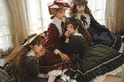 Miss Point - Rose Silhouette 3.0 - Plaid Vintage Classic Lolita OP