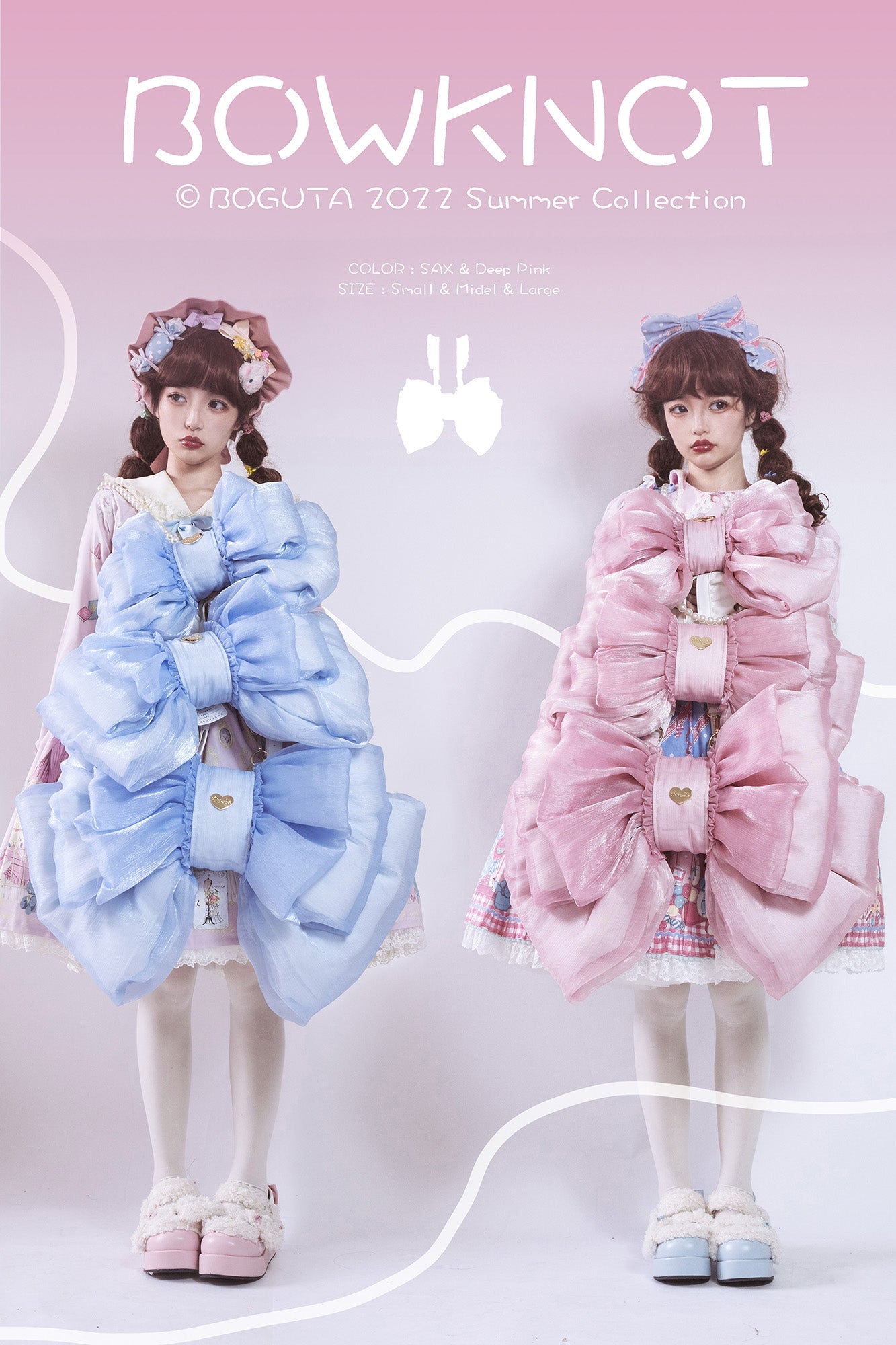 Boguta - Satin Butterfly Bow Bag Versatile Elegance Lolita Bag