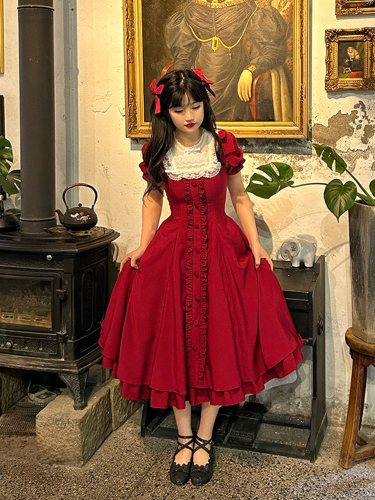 Sweet Wood - Long Vesion Elegant and Vintage Lolita OP