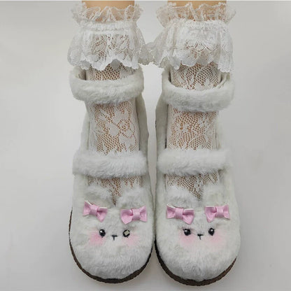 Fairy Godmother - Cute Plush Warm Round Toe Lolita Soft Sole Shoes