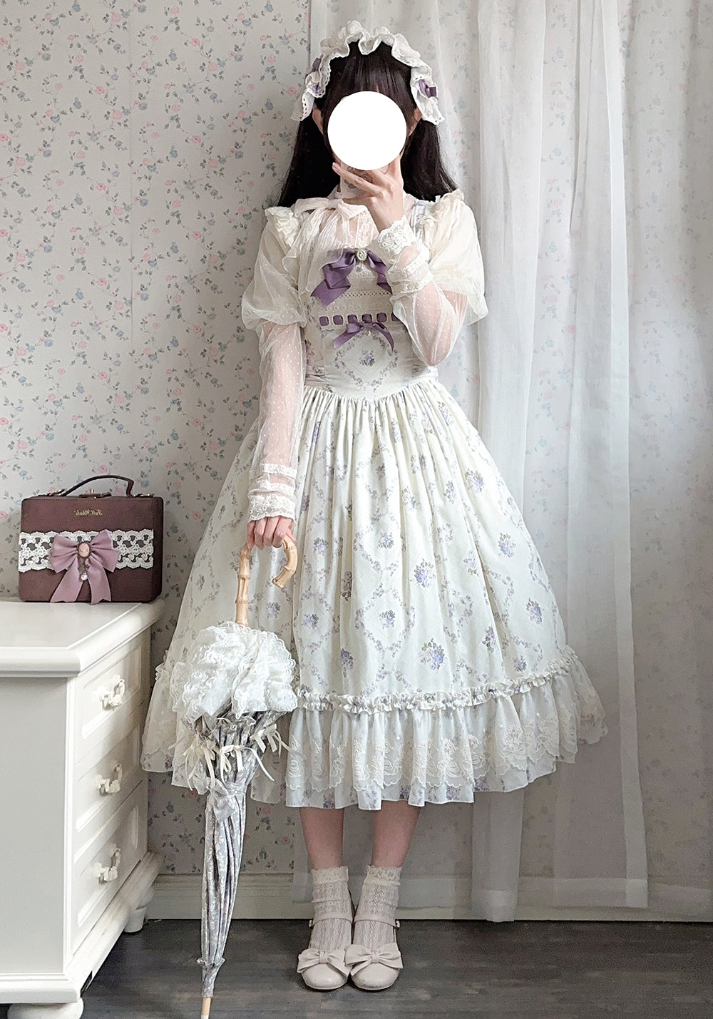 Miss Point - Customized Wood Rose 2.0 Elegant Vintage Jumper Dress