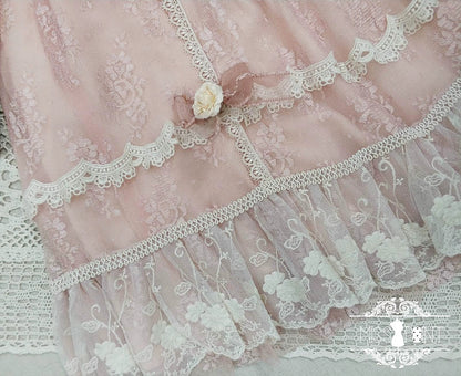 Miss Point - Dawn Girl - Reto Elegant lolita OP Dress Lace Long Sleeve