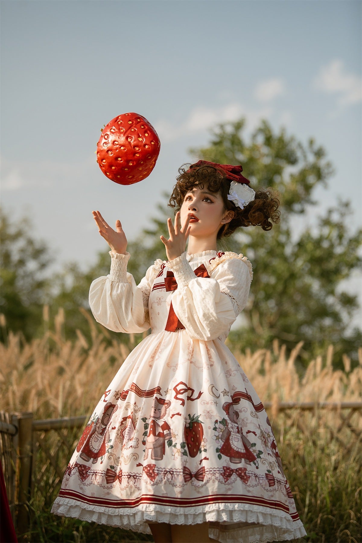 Designer's Gift - Christmas New Year Winter Lolita JSK Coat Set