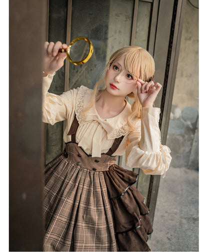 Honey Machine - Little Detective - Gothic Punk Lolita Salopette