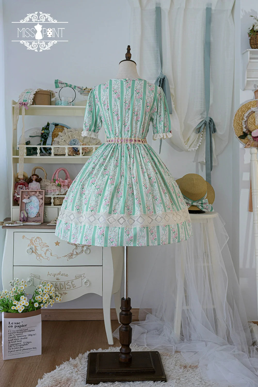 Miss Point - Customized Elegant Lolita OP Dress Cute Daily Girl Short Lolita Dress