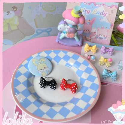 Bear Doll - Kawaii and Sweet Lolita Bowknot Ring