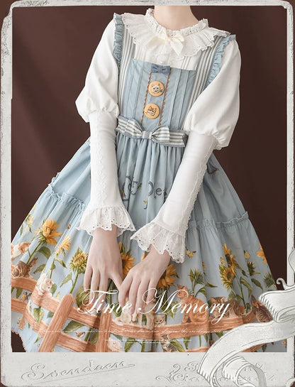 Time Memory - Cozy and Warm - Elegant Lolita Shirt Slimming Mutton Sleeves Blouse