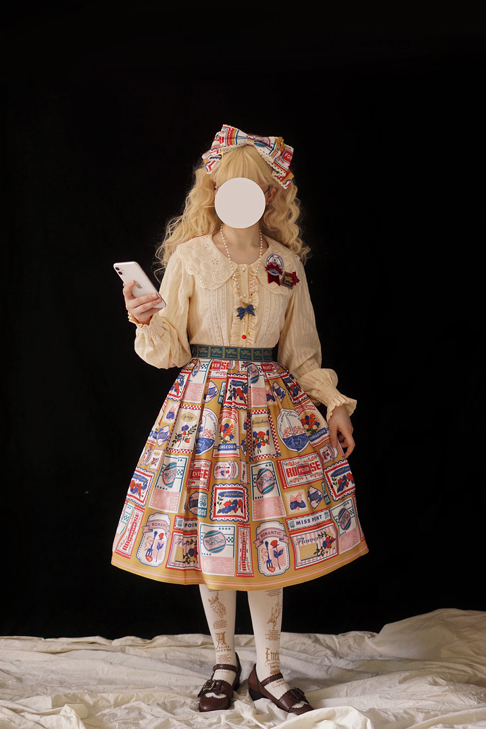 Miss Point - Strawberry Rose - Vintage American High Waist Lolita SK