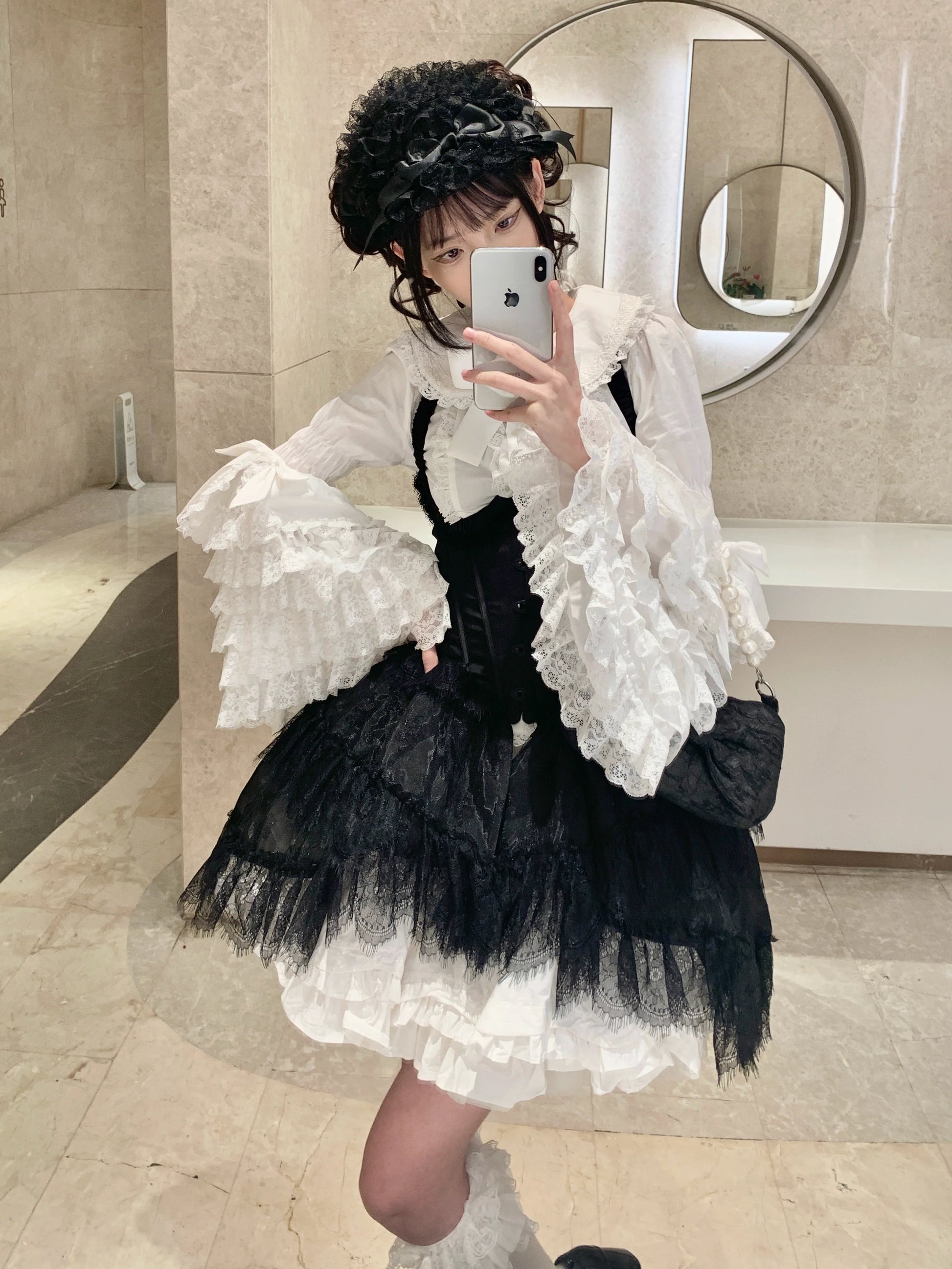 Mengfuzi - Cannelﾃｩs - Elegant Lolita Cotton Blouse, Hime Sleeve