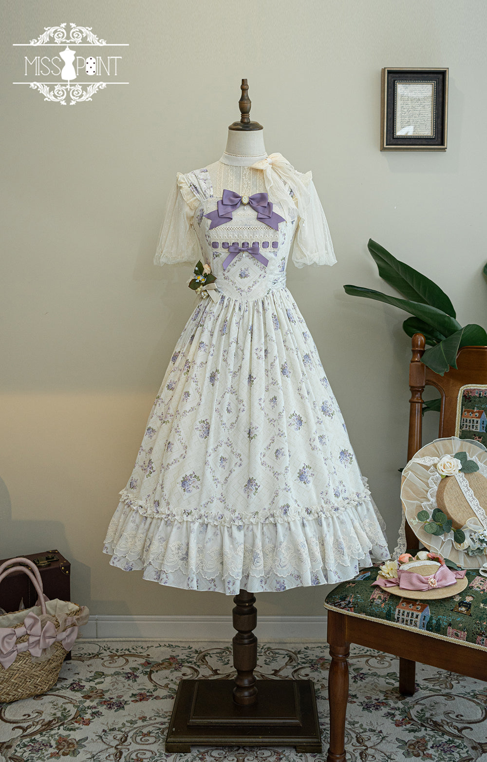 Miss Point - Customized Wood Rose 2.0 Elegant Vintage Jumper Dress