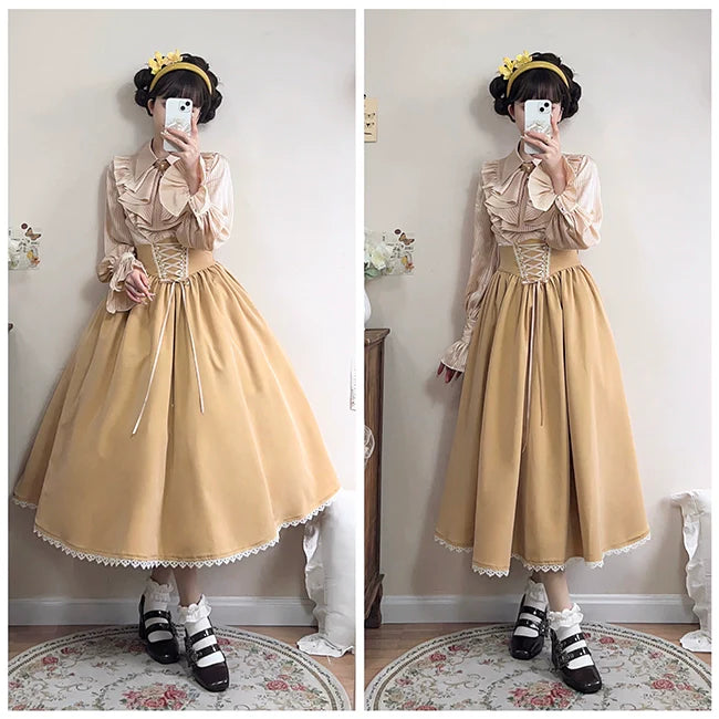 Forest Song - Astris - Classic Lolita SK Double-sided Wearing Fishbone Skirt
