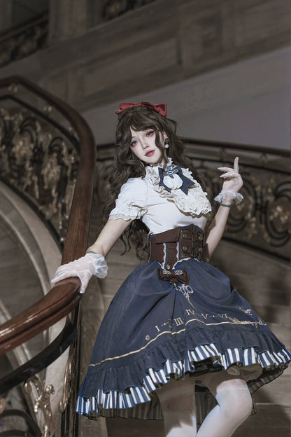 Cornfield Lolita - Gilded Pointer - Elegant Classic Lolita Skirt Suit Punk Lolita Style