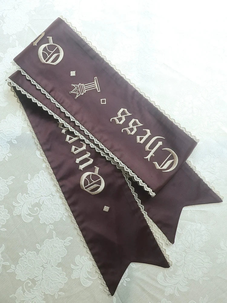 Forest Fluorescent Carps - Queen's Game - Military Lolita OP, Ouji Plaid Lolita Dress Set