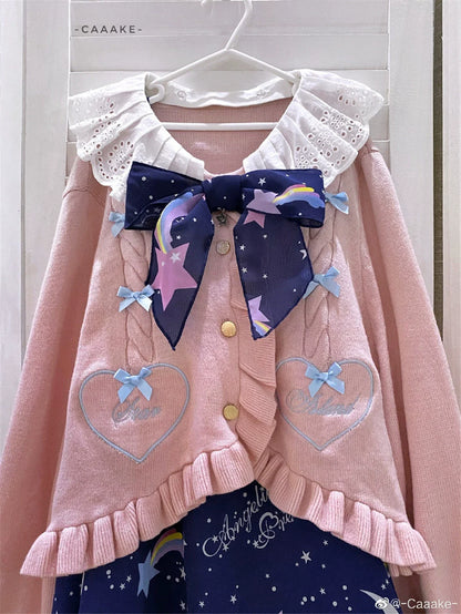 Dark Star Island - Sugar Frost - Sweet Lolita Cardigan Knit Embroidered Sweater