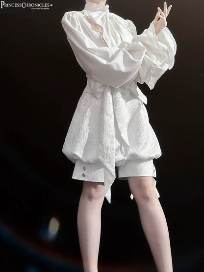 Princess Chronicles - Rabbit Hunting White Moonlight - Retro Ouji Lolita White Vest