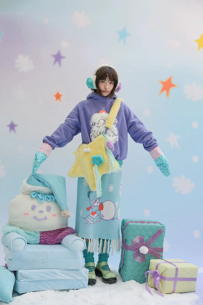 Frufru - Cute Lolita Bag Cartoon Stars Yellow Plush Bag