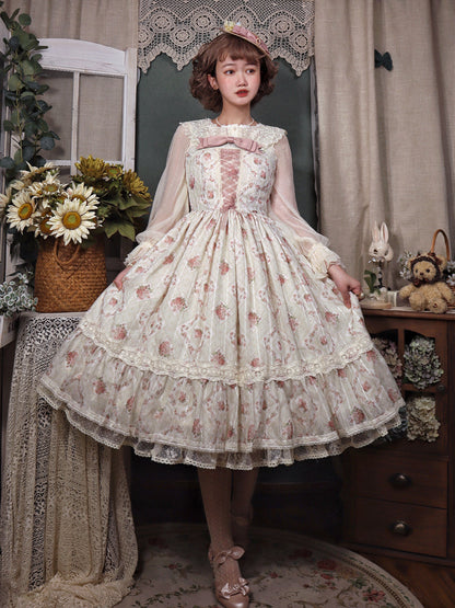 Miss Point - Woody Rose - Elegant Floral Lolita JSK Dress
