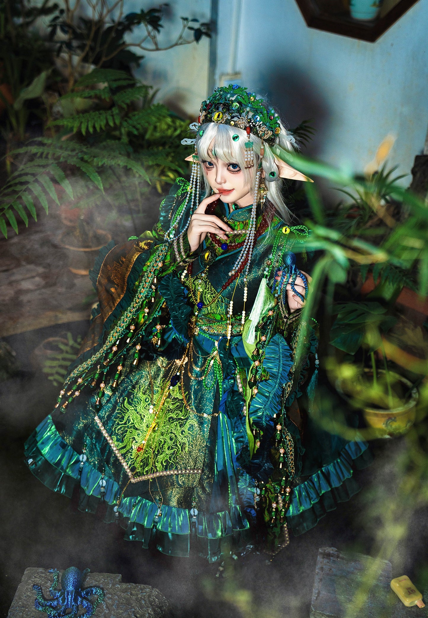 Your Highness - Baimu Ji - Gothic Lolita Dress Chinese Style OP with Terror Element