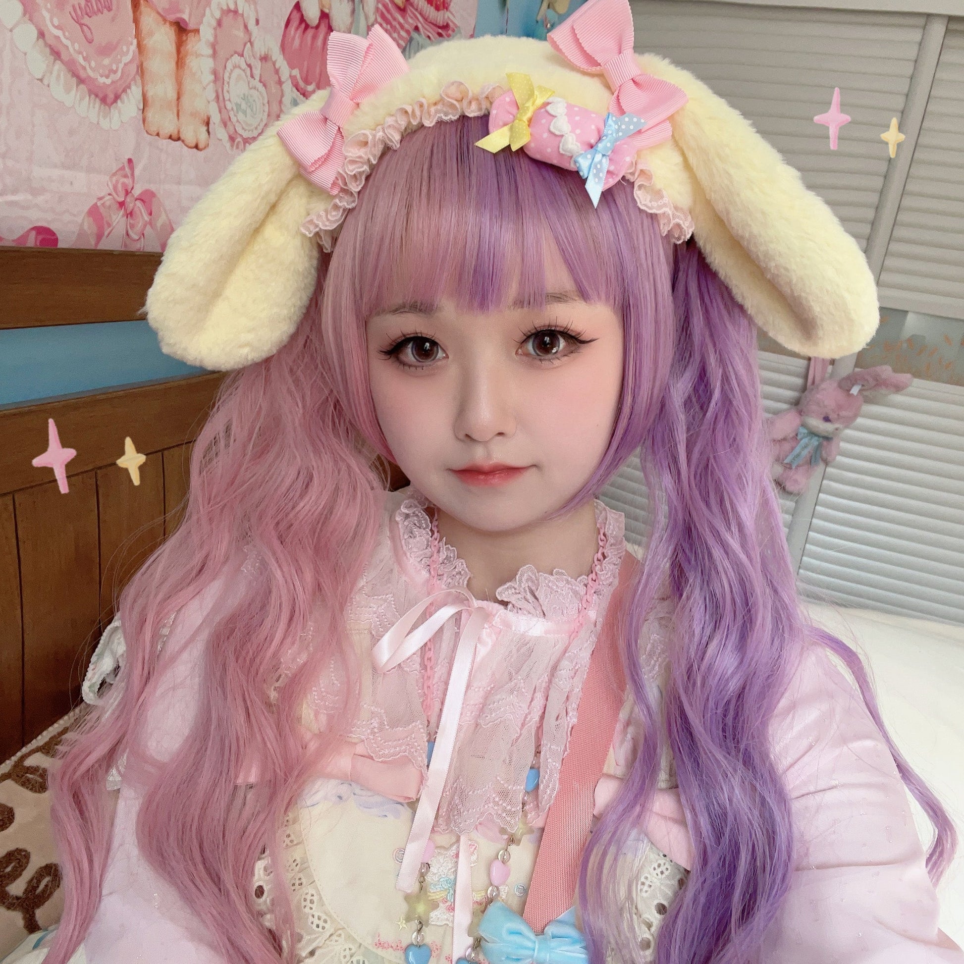 Cheese Cat - Fluffy Lop-Eared Bunny Sweet Lolita Hairband