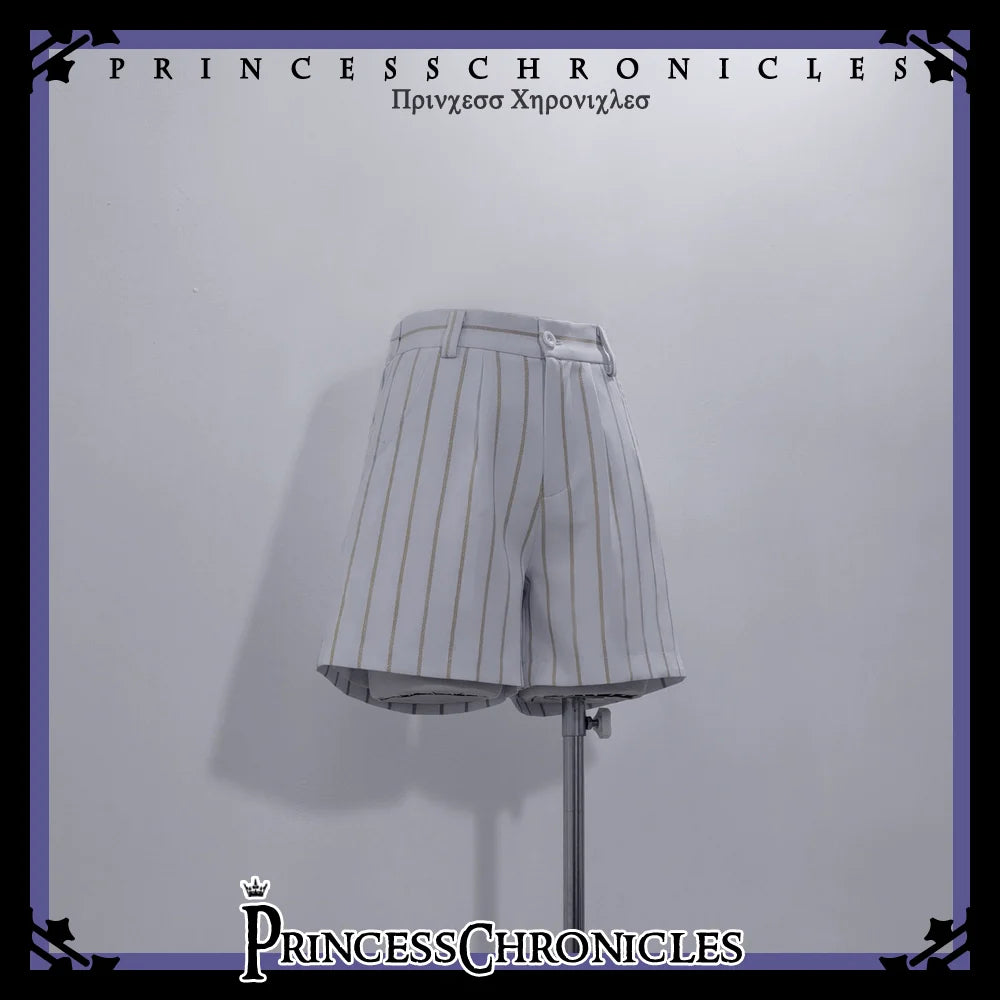 Princess Chronicles - Rabbit Theater White Moonlight - Ouji Lolita Shorts Set, Rabbit Hat