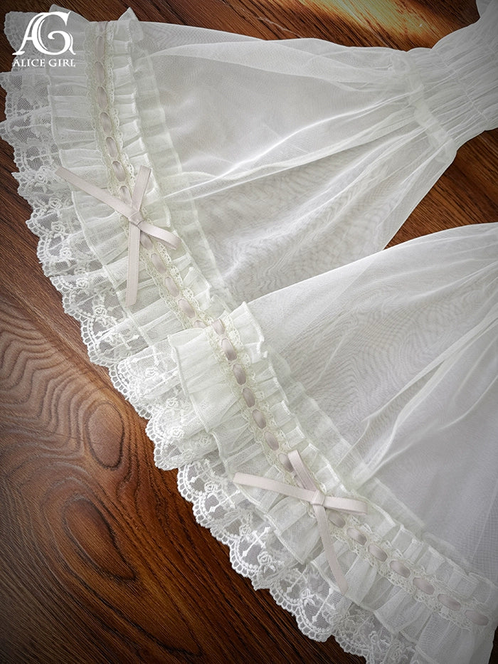 Alice Girl - Cross Princess - Sweet Lolita Princess Sleeves Cross Embroidery Sleeves
