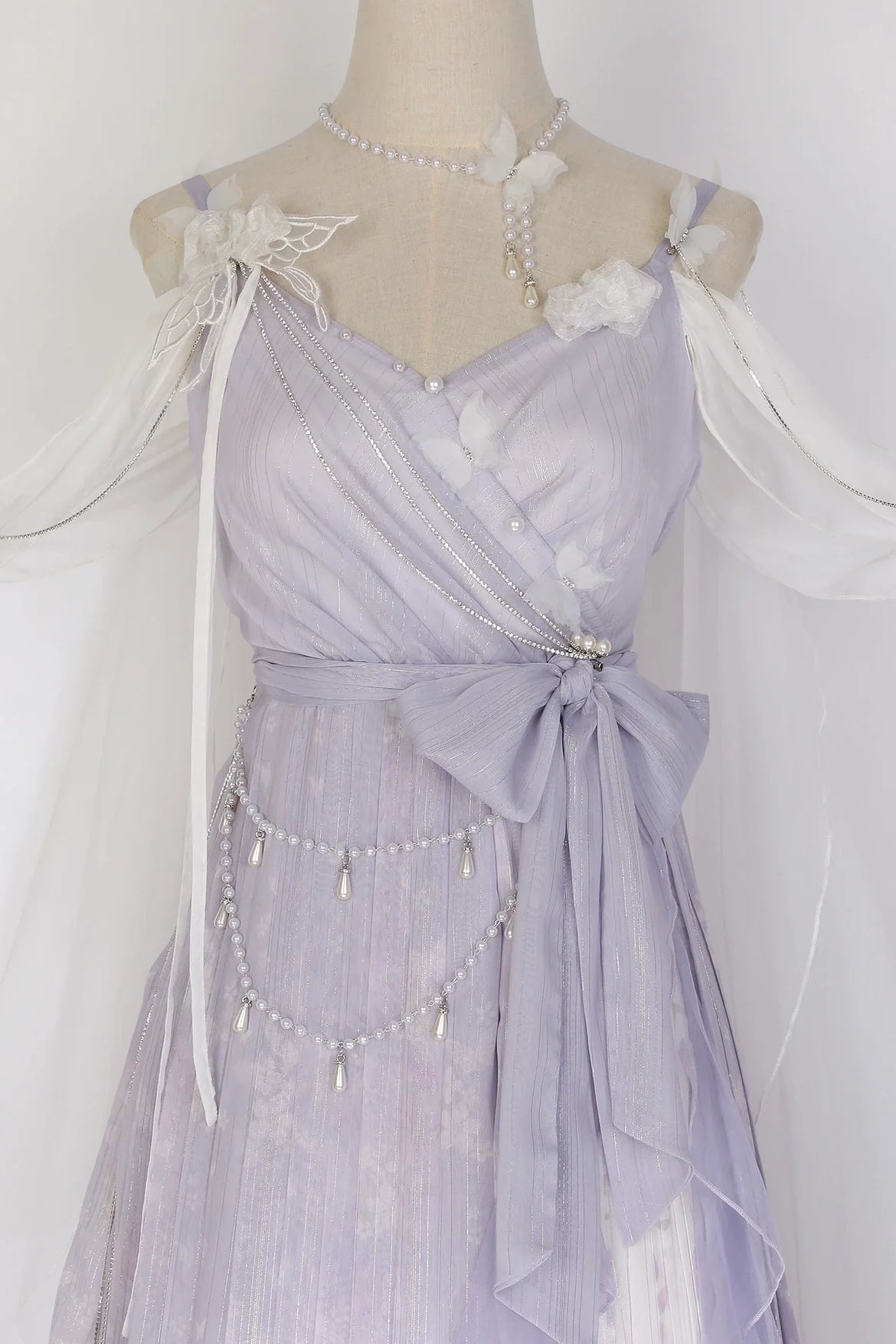 Meow Studio - Han Lolita Dress Side Slit Purple JSK Dress