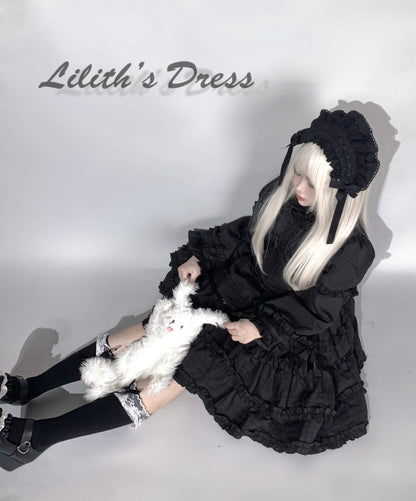 Mengfuzi - LiLith - Christmas Gothic Lolita JSK Dress, Short Sleeve Bolero