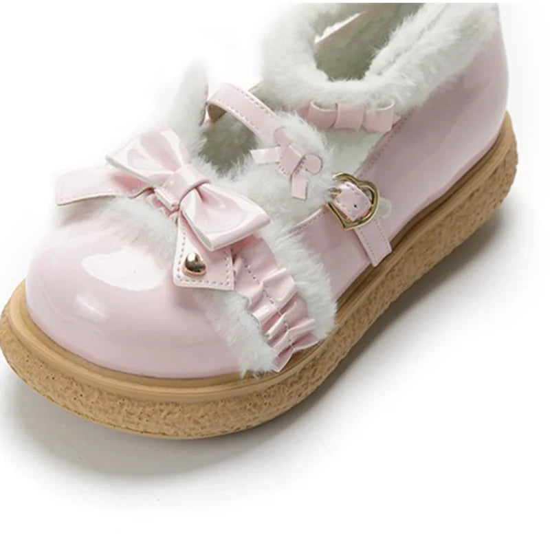 Fairy Godmother - Winter Girly Lolita Shoes Lolita Ankle Strap Shoes