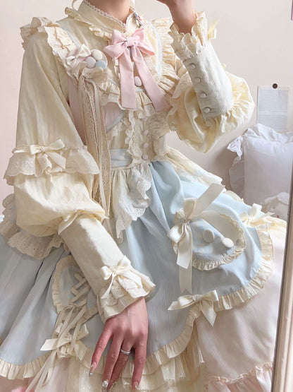 Uncle's Workshop - Sleep Macaron - Sweet Lolita OP Dress Solid Color Dress