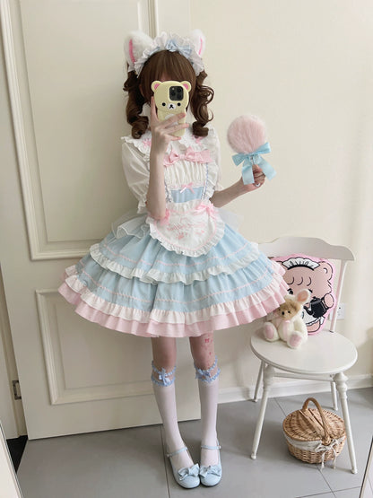 Sugar Girl - Cat Ear Tale - Sweet Lolita Jumper Dress Suspender Dress