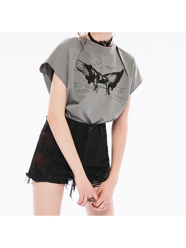 Two-wear design loose t-shirt 【s0000002236】