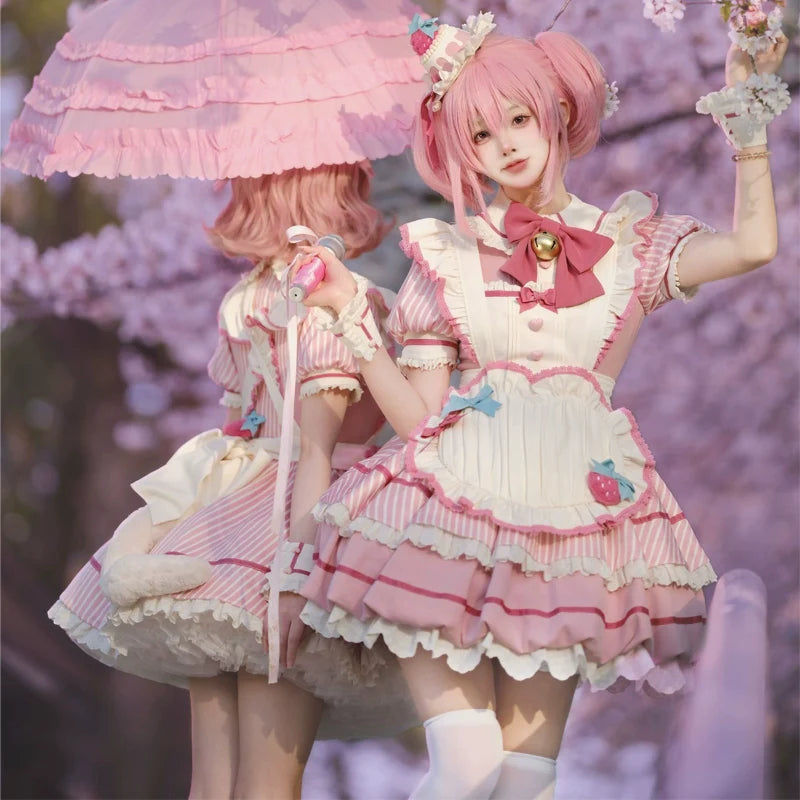Sakurahime - Berry Bubble - Cute Lolita OP Dress Two Kawaii Styles
