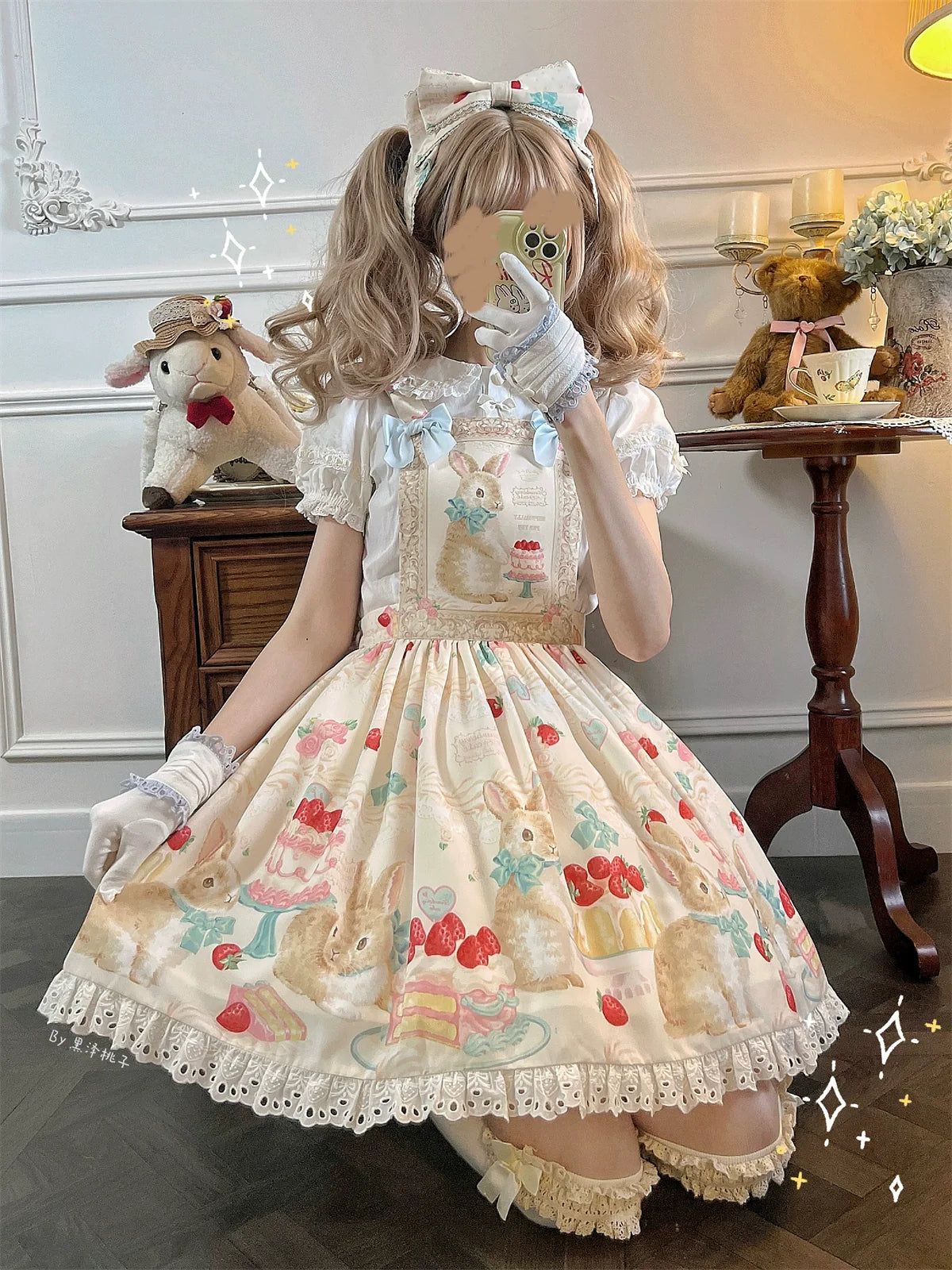 Dark Star Island - Honey Bunny Cake - Sweet Lolita JSK/OP/Strap SK/Shirt