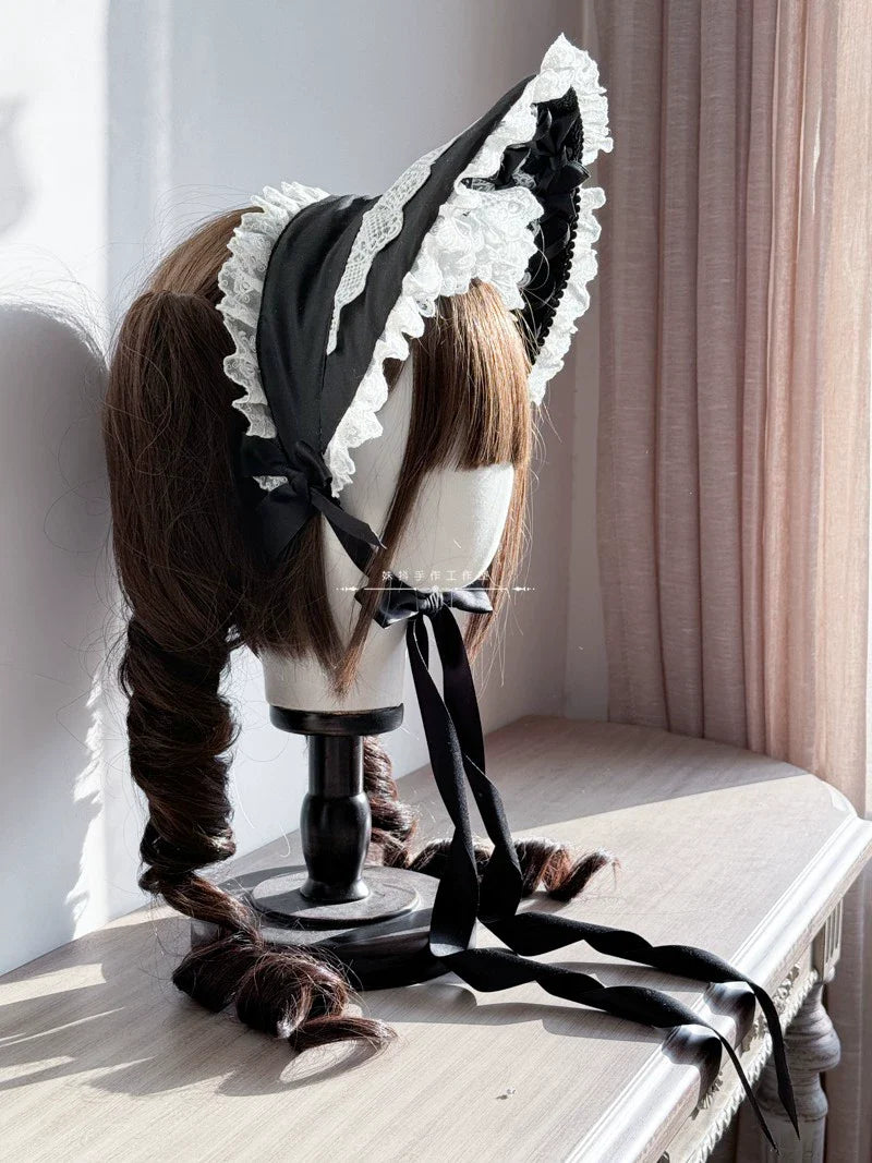 MAID - Elegant Lolita Bonnet Velvet Lolita Hat