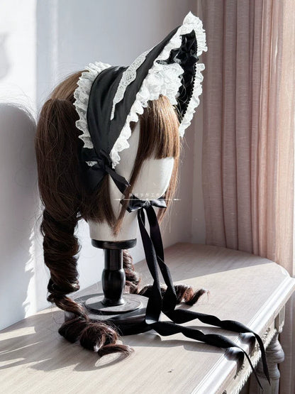 MAID - Elegant Lolita Bonnet Velvet Lolita Hat